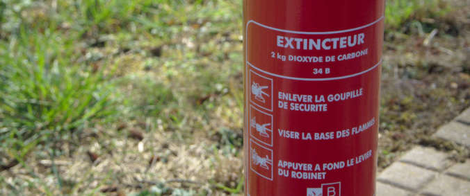 extincteur sérigraphie Co2 2kg